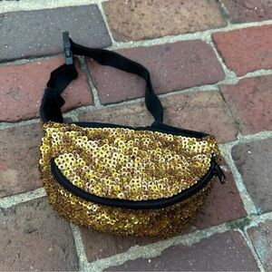 Vintage gold sequin & beaded Fanny pack belt bag